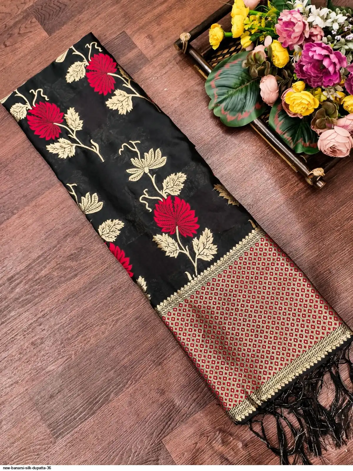 NEW BANARSI SILK DUPATTA 36 12