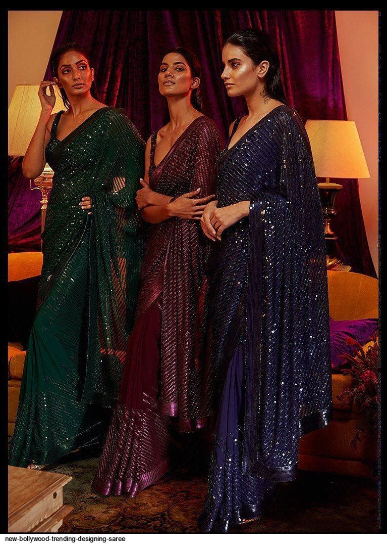 Sequence Party Wear Bollywood Designer Sarees, With blouse piece, 6.3 mtr  at Rs 750/piece in Surat