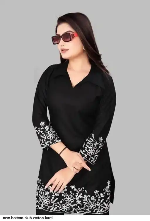 NEW BOTTOM SLUB COTTON KURTI 4