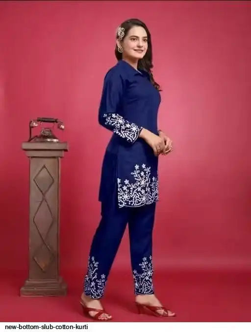 NEW BOTTOM SLUB COTTON KURTI 3
