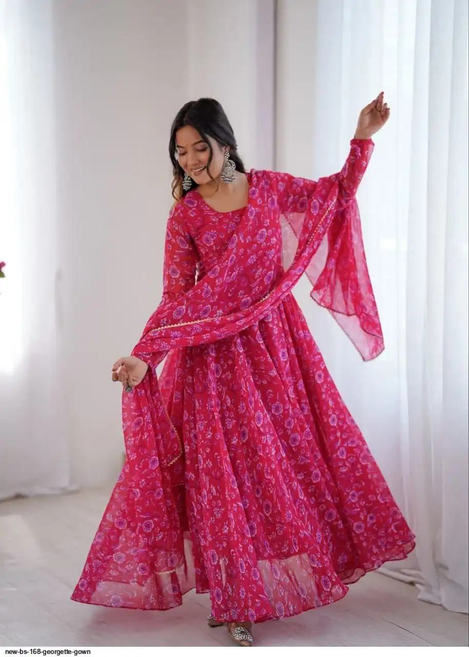 NEW BS 168 GEORGETTE GOWN 2