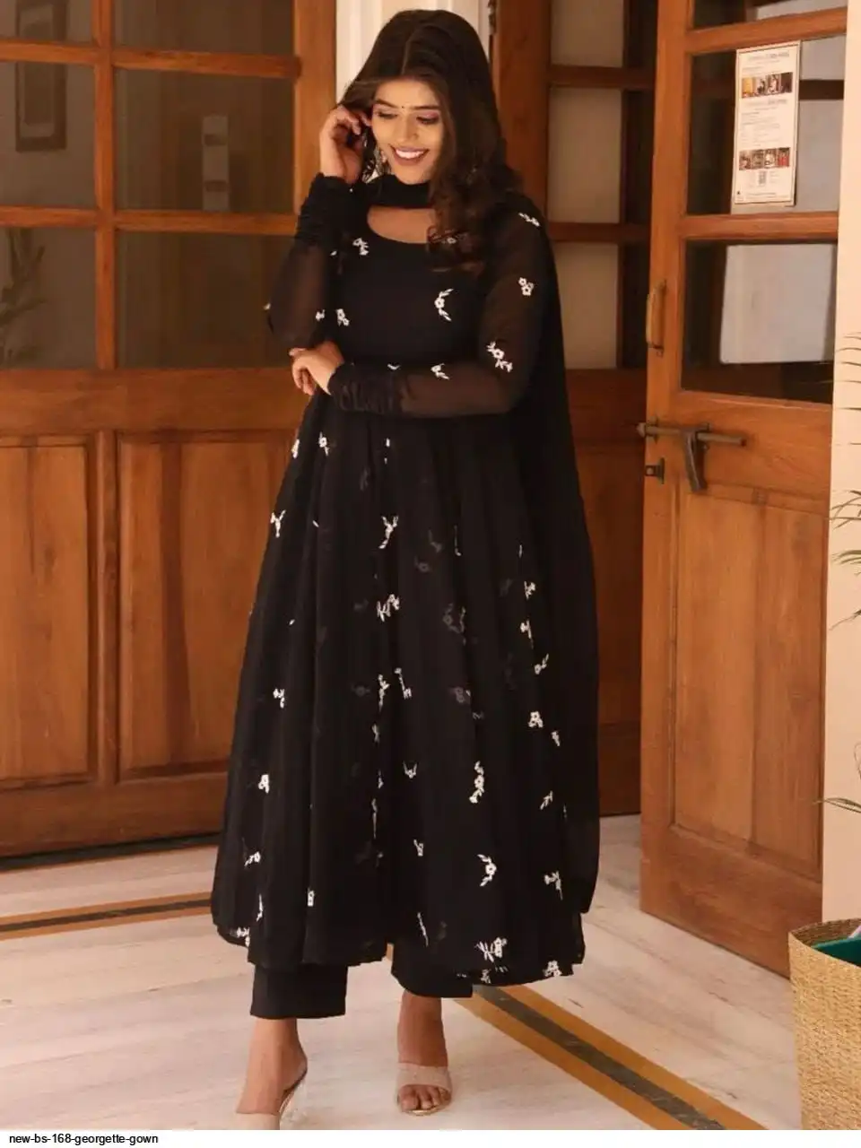 NEW BS 168 GEORGETTE GOWN 3