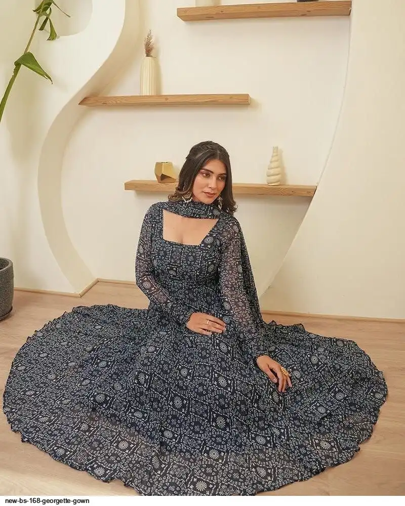 NEW BS 168 GEORGETTE GOWN 5