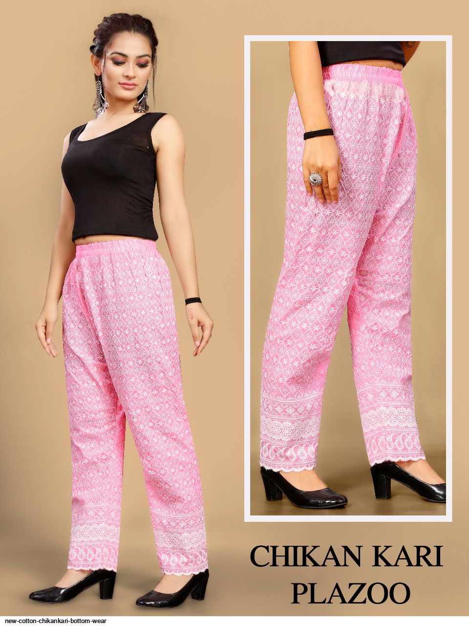 new Cotton Chikankari bottom wear