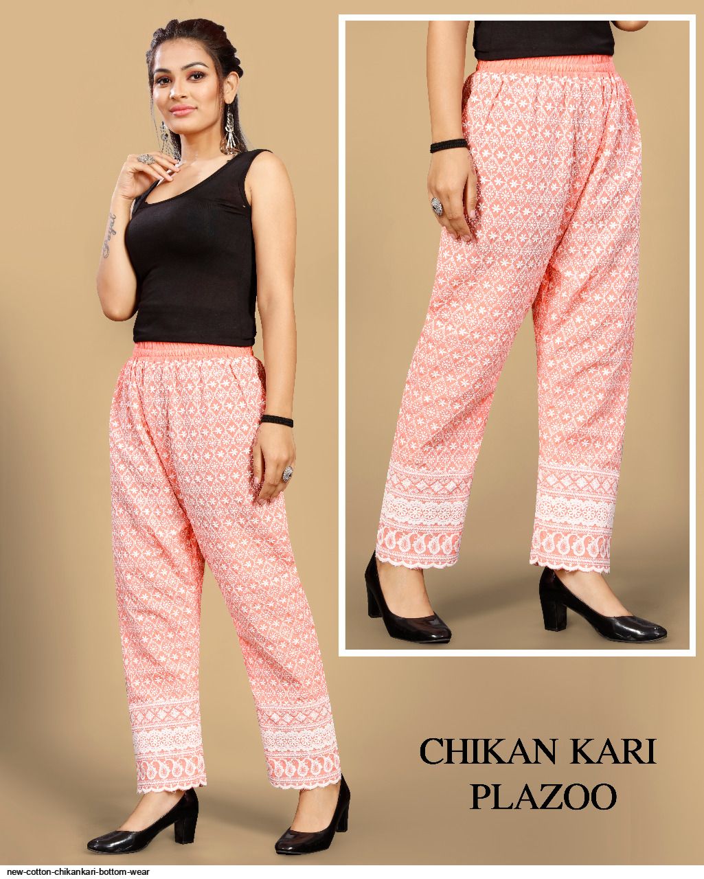 new Cotton Chikankari bottom wear