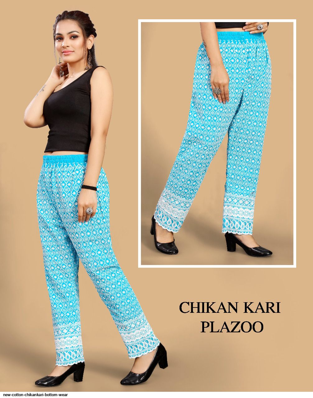 new Cotton Chikankari bottom wear