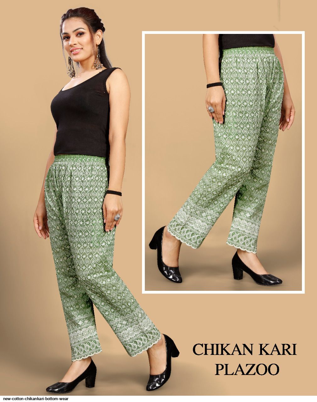 new Cotton Chikankari bottom wear