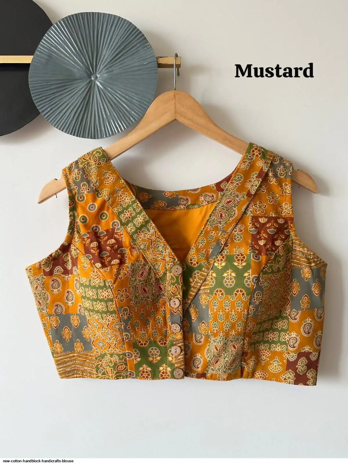 NEW COTTON HANDBLOCK HANDICRAFTS BLOUSE 3
