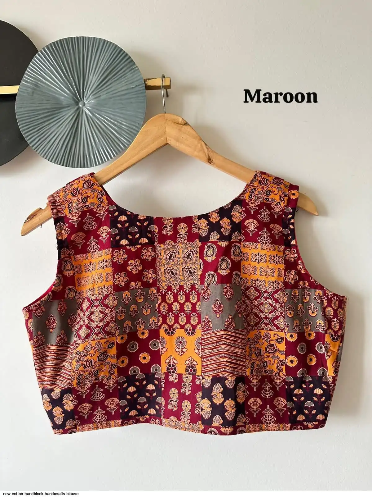 NEW COTTON HANDBLOCK HANDICRAFTS BLOUSE 5