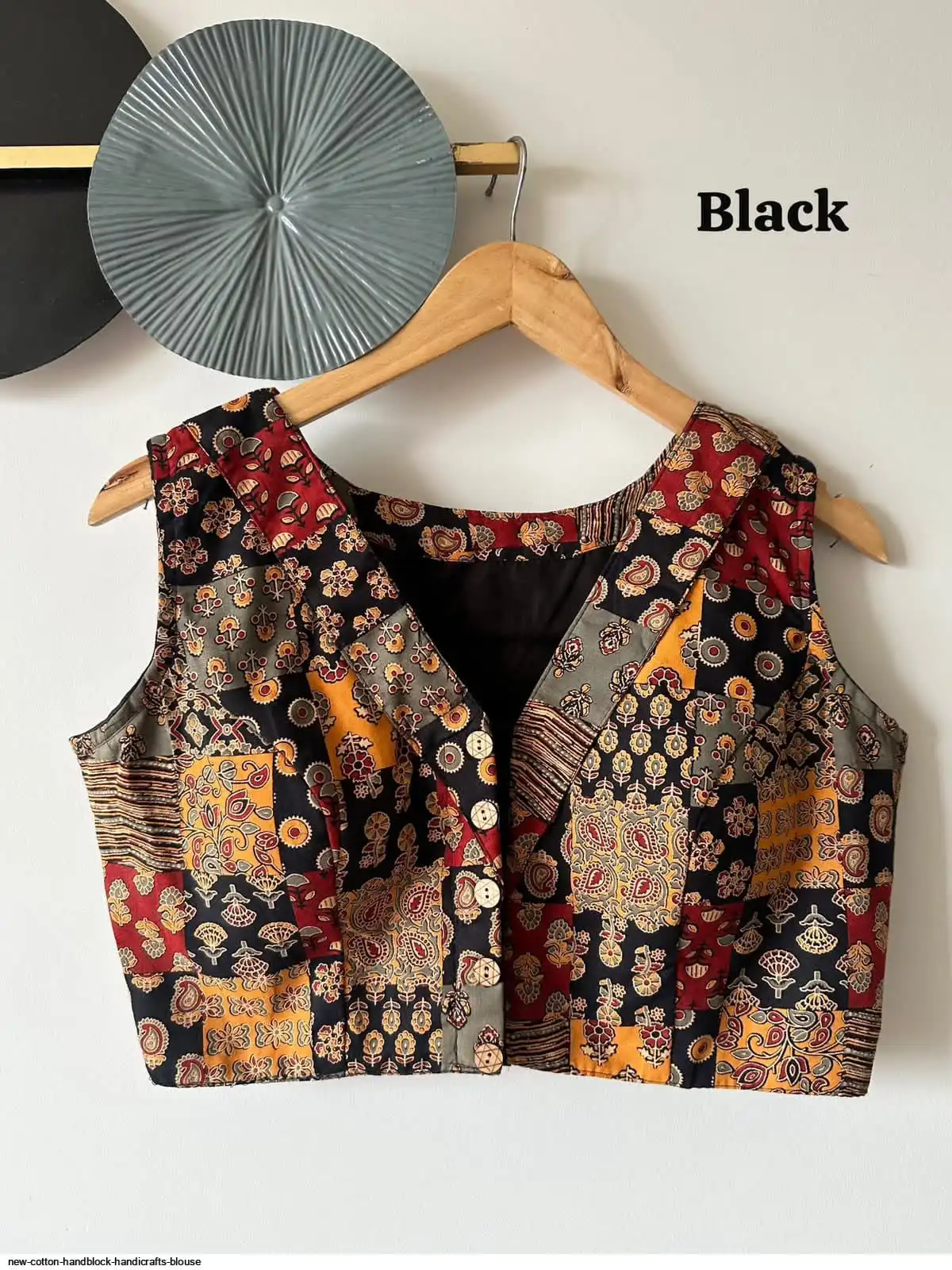 NEW COTTON HANDBLOCK HANDICRAFTS BLOUSE 6
