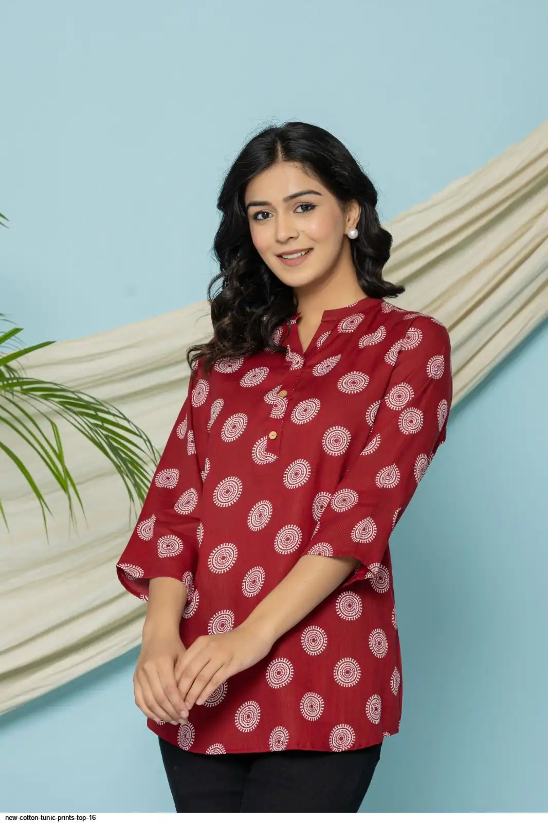NEW COTTON TUNIC PRINTS TOP 16