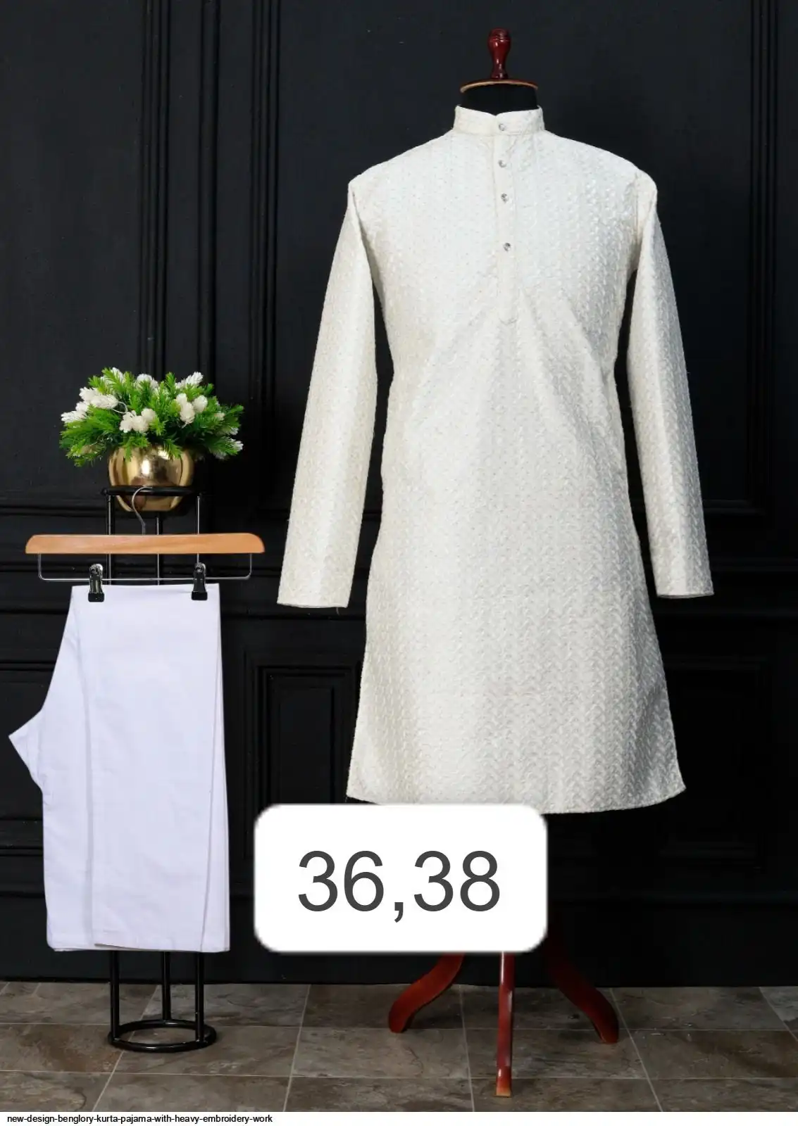NEW DESIGN BENGLORY KURTA PAJAMA WITH HEAVY EMBROIDERY WORK I