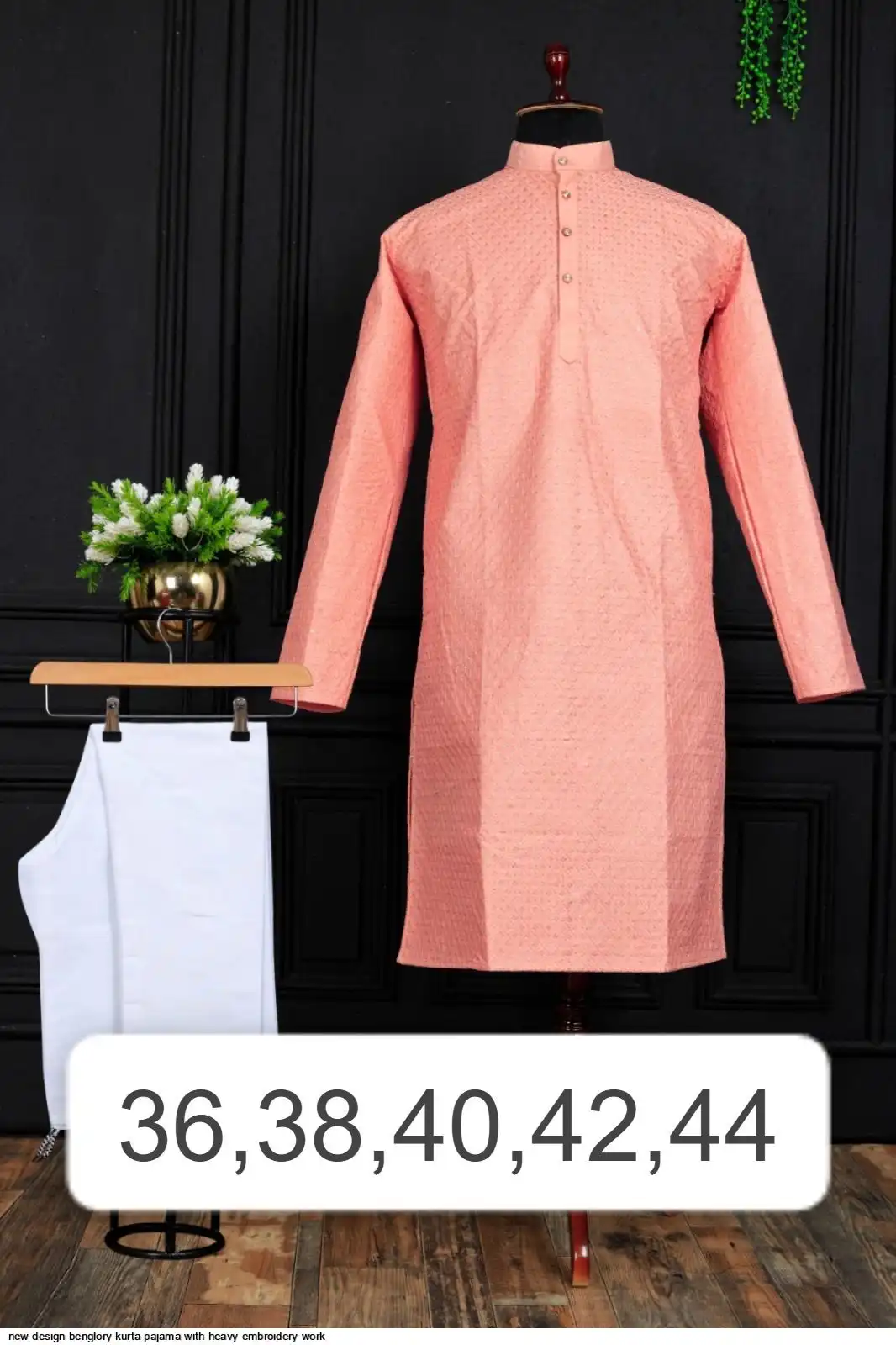 NEW DESIGN BENGLORY KURTA PAJAMA WITH HEAVY EMBROIDERY WORK G