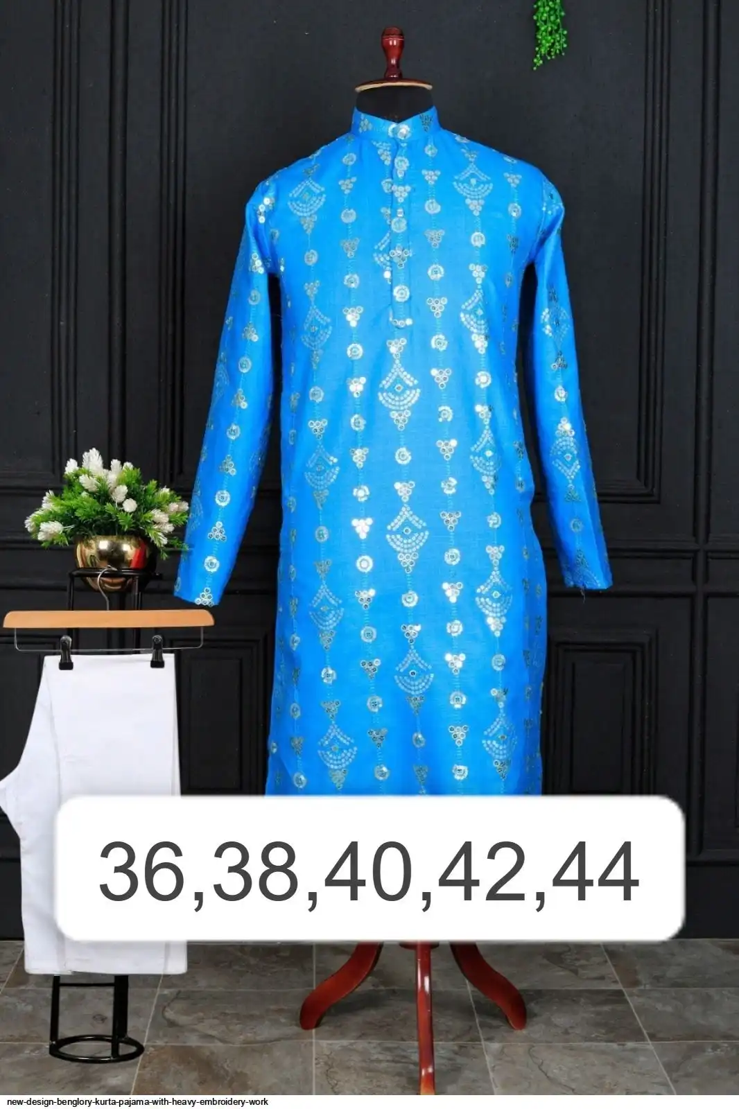 NEW DESIGN BENGLORY KURTA PAJAMA WITH HEAVY EMBROIDERY WORK H