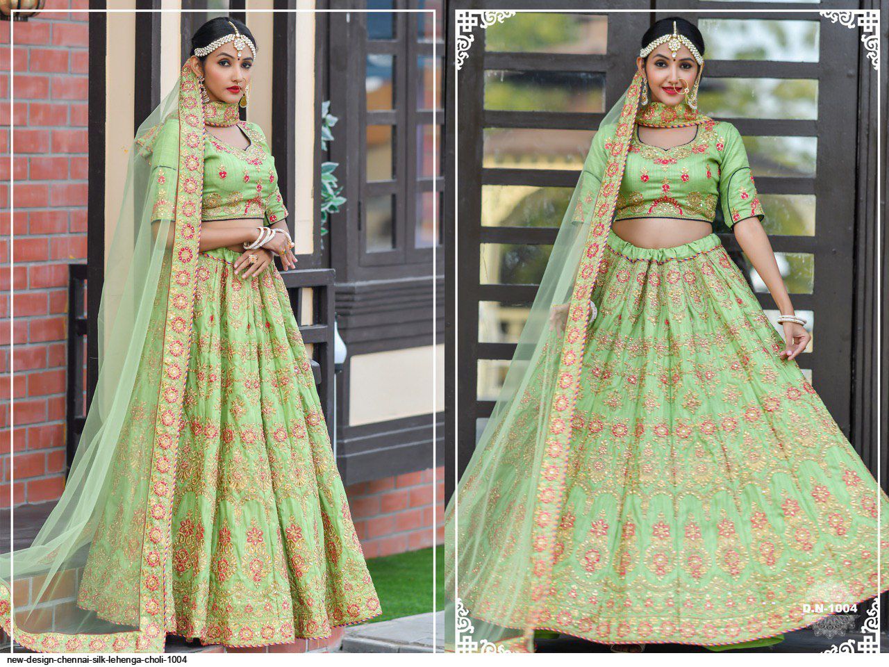 Cream Self Print, Sequins and Thread work Top with Lehenga – Seasons Chennai