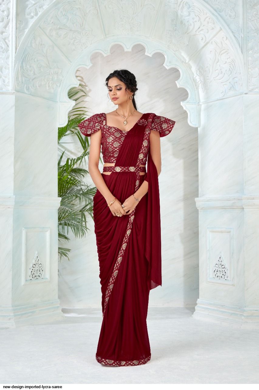 NEW DESIGN IMPORTED LYCRA SAREE