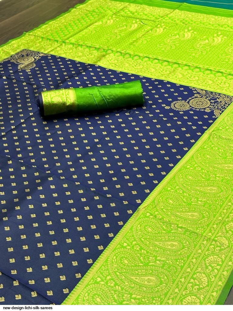 NEW DESIGN LICHI SILK SAREES A