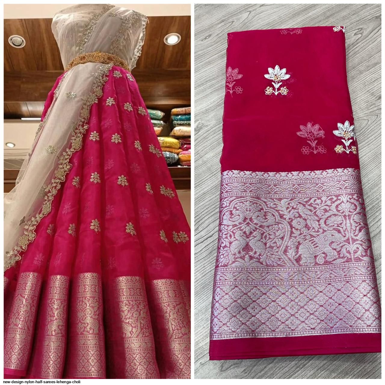 New Bridal Lehenga Saree Draping - Designerkloth