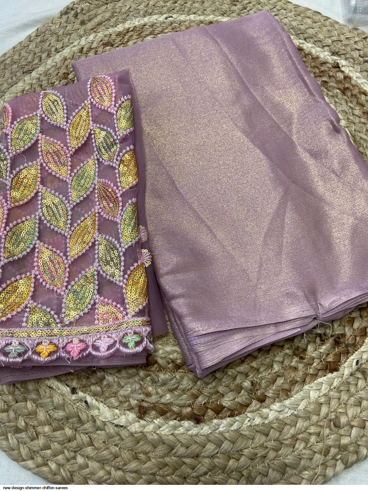 NEW DESIGN SHIMMER CHIFFON SAREES