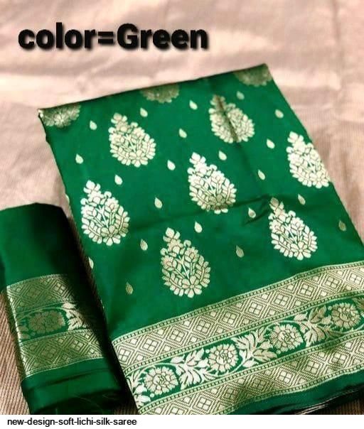 NEW DESIGN SOFT LICHI SILK SAREE D