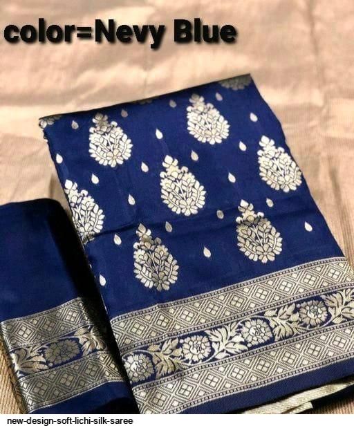 NEW DESIGN SOFT LICHI SILK SAREE E