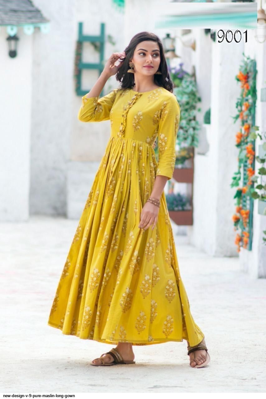 long gown kurti design