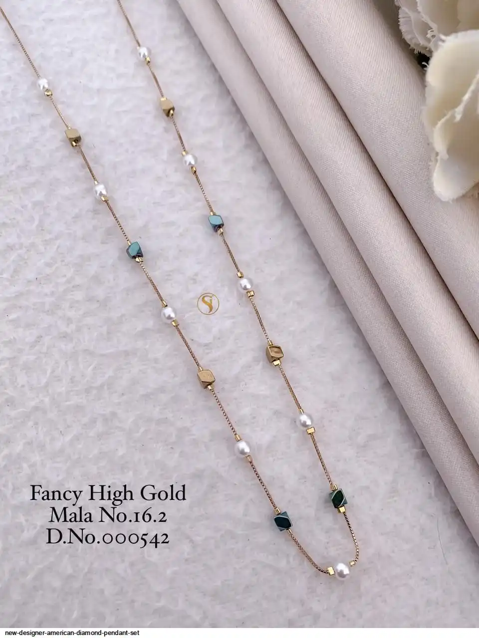 NEW DESIGNER AMERICAN DIAMOND PENDANT SET H