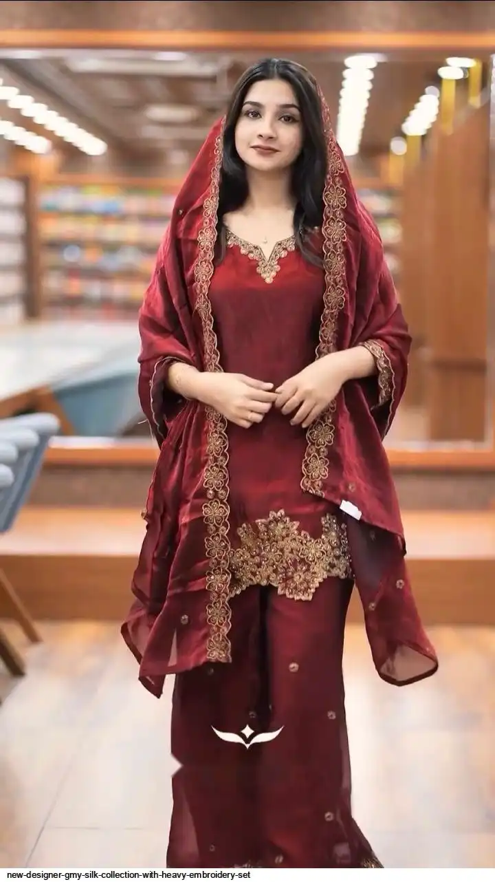NEW DESIGNER GMY SILK COLLECTION WITH HEAVY EMBROIDERY SET 1