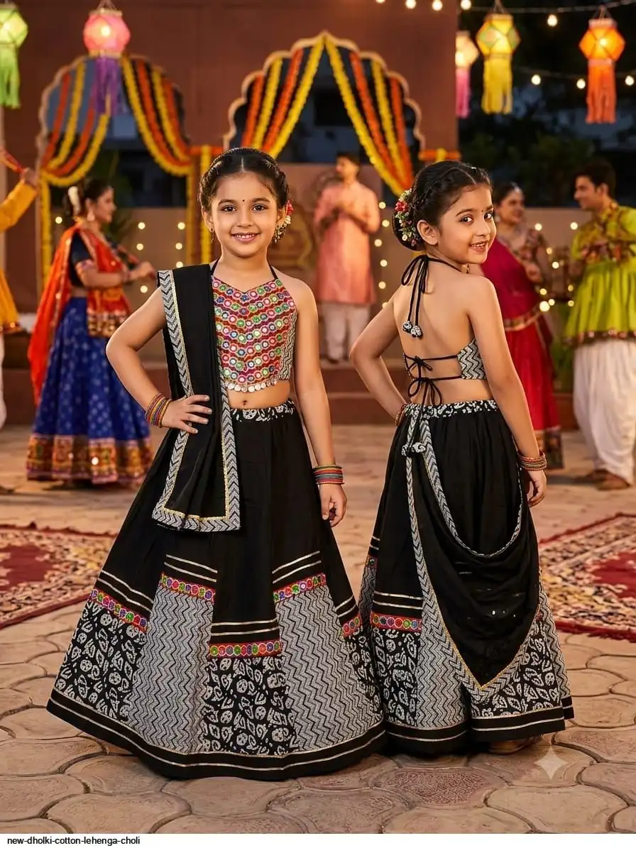 NEW DHOLKI COTTON LEHENGA CHOLI 1