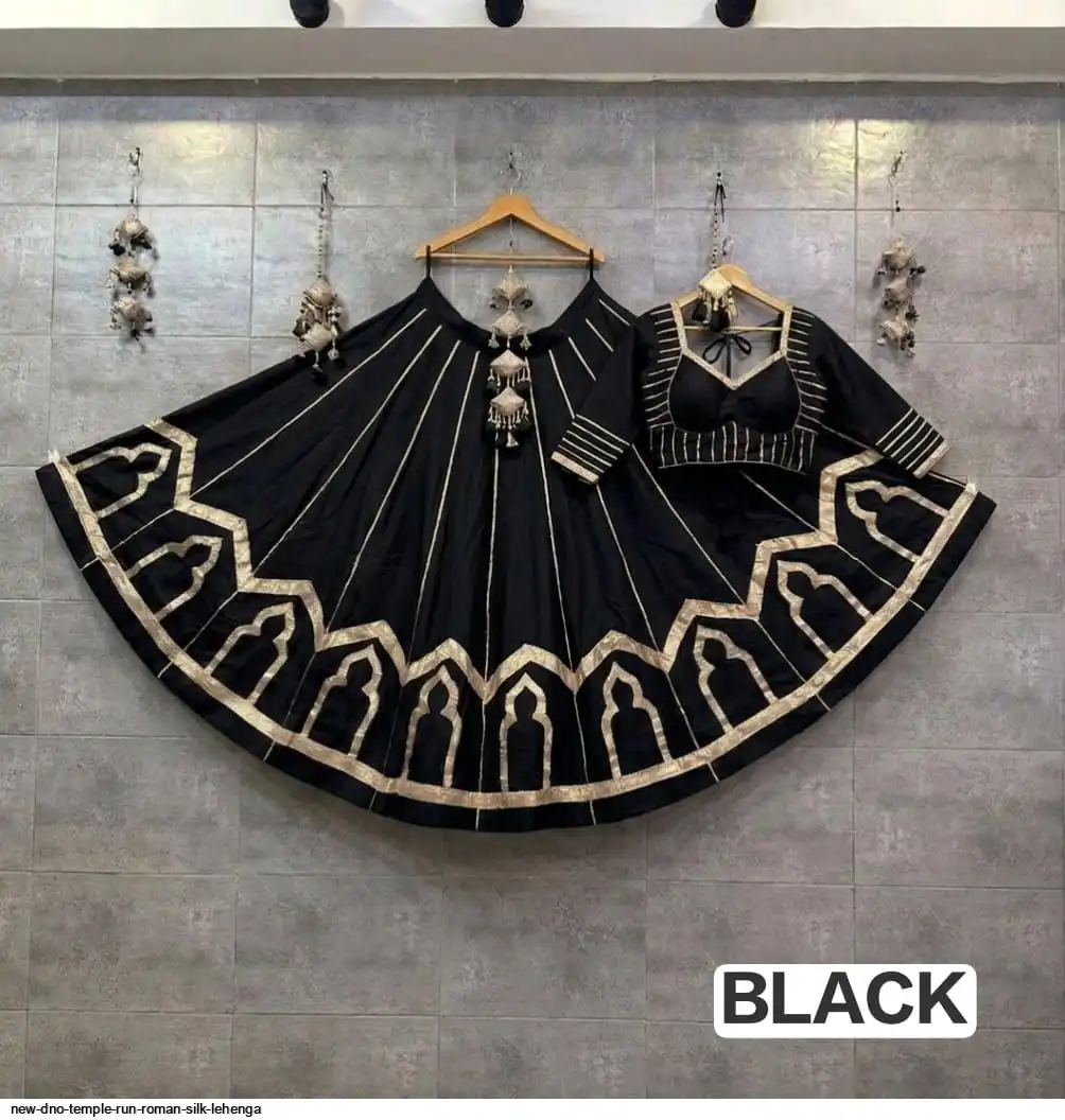 NEW DNO TEMPLE RUN ROMAN SILK LEHENGA 2
