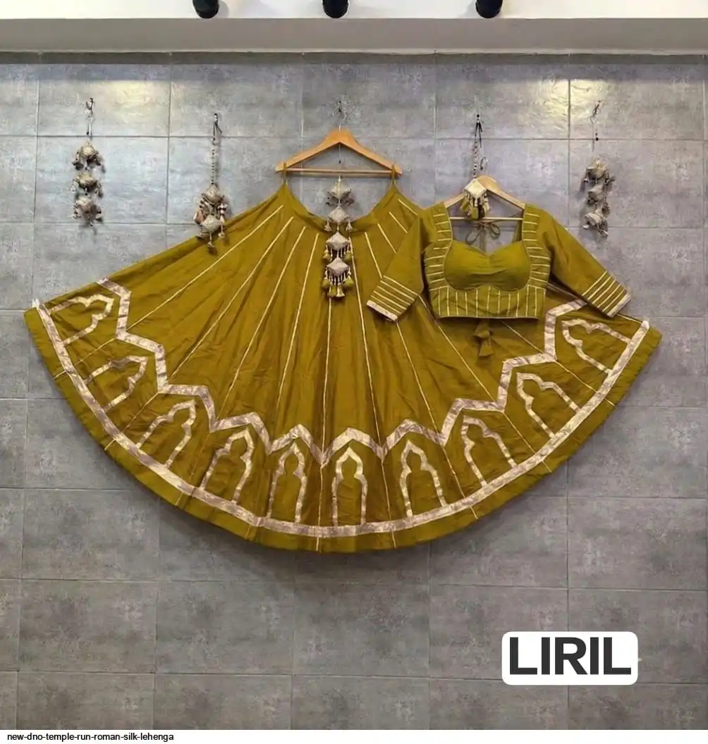 NEW DNO TEMPLE RUN ROMAN SILK LEHENGA 8