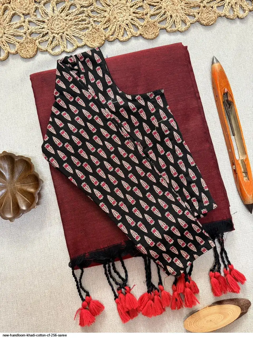 NEW HANDLOOM KHADI COTTON CF 256 SAREE 2