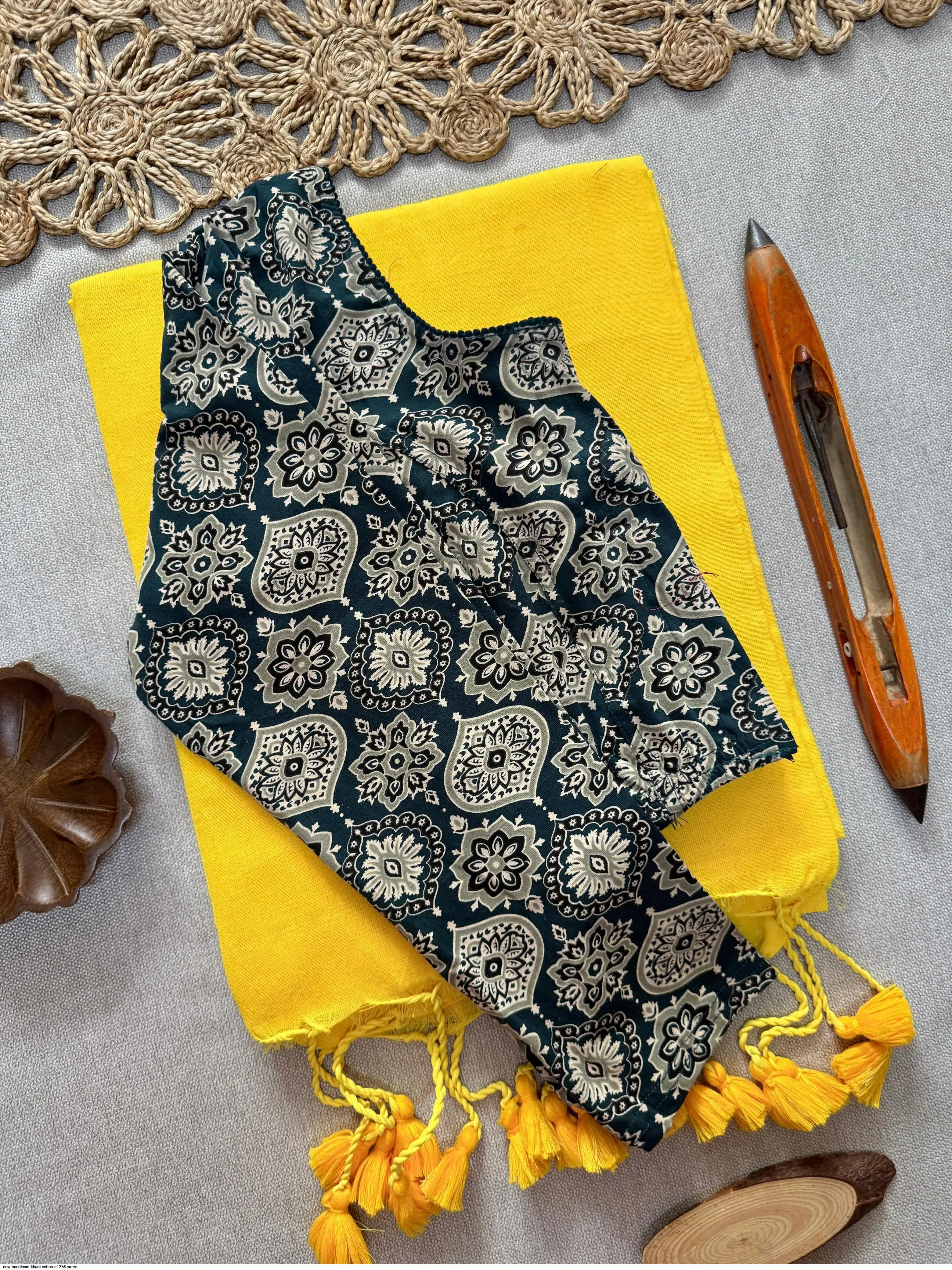 NEW HANDLOOM KHADI COTTON CF 256 SAREE 4