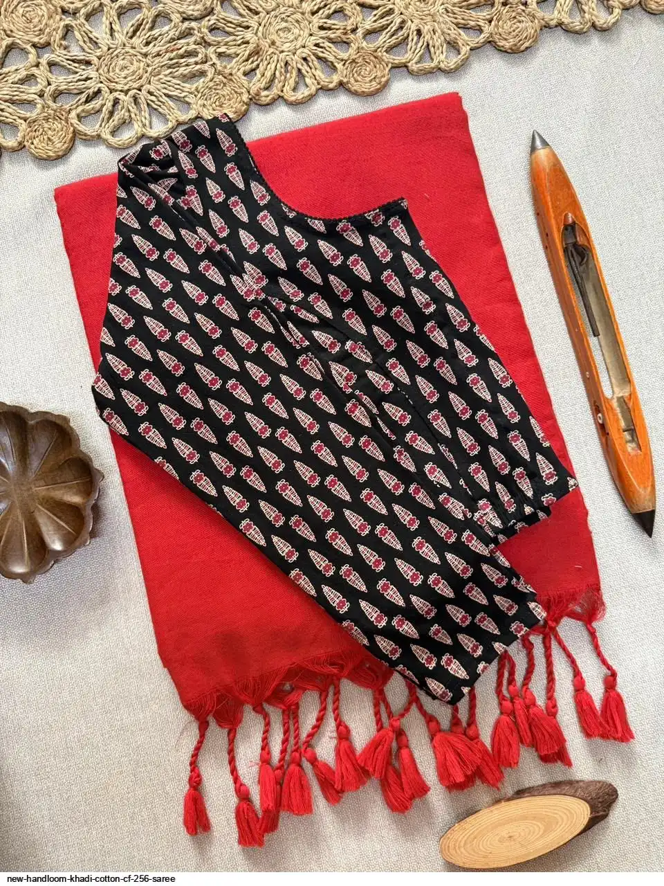 NEW HANDLOOM KHADI COTTON CF 256 SAREE 6