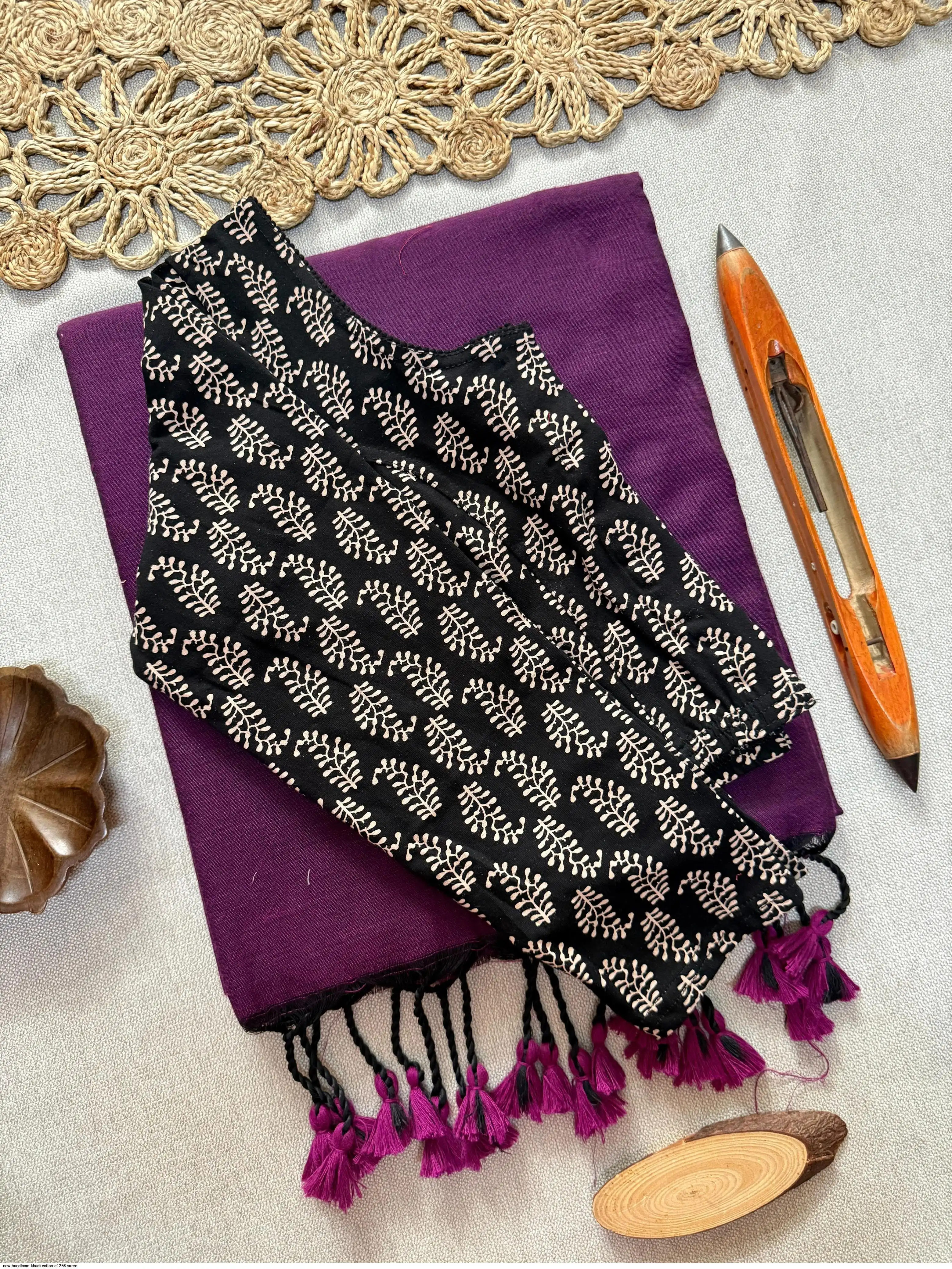 NEW HANDLOOM KHADI COTTON CF 256 SAREE 5