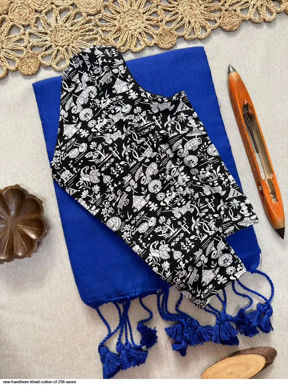NEW HANDLOOM KHADI COTTON CF 256 SAREE 7