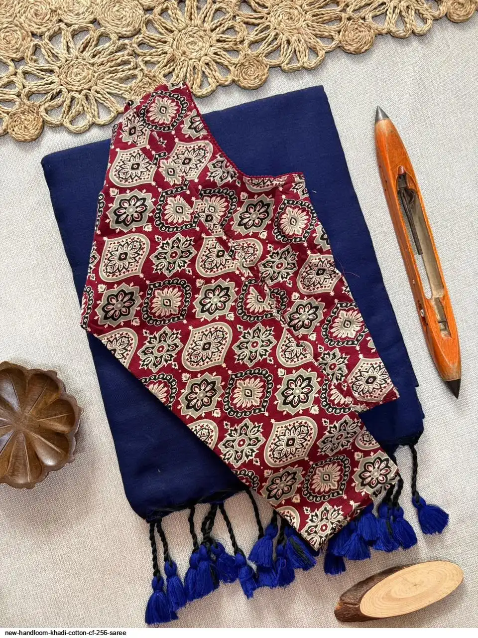 NEW HANDLOOM KHADI COTTON CF 256 SAREE 8