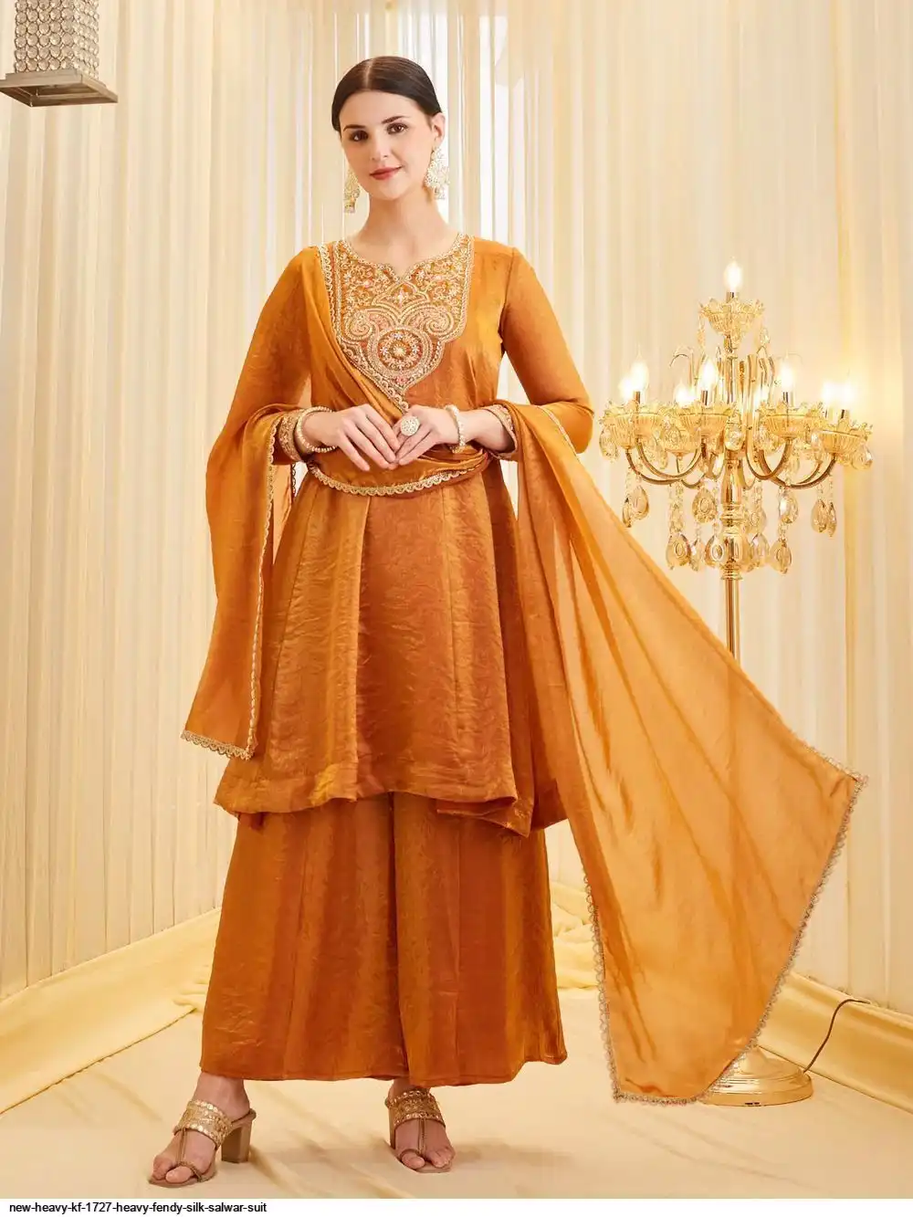 NEW HEAVY KF 1727 HEAVY FENDY SILK SALWAR SUIT 1