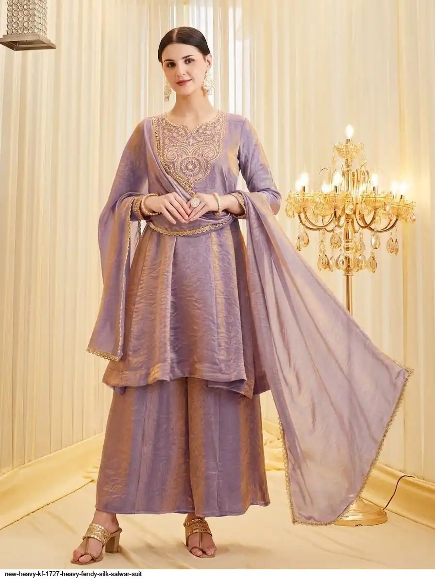NEW HEAVY KF 1727 HEAVY FENDY SILK SALWAR SUIT 4