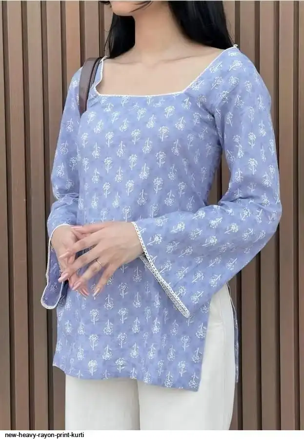 NEW HEAVY RAYON PRINT KURTI 4