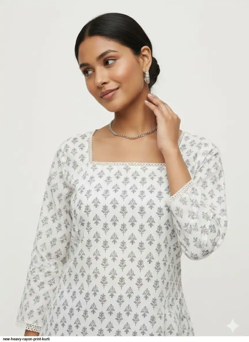 NEW HEAVY RAYON PRINT KURTI 7