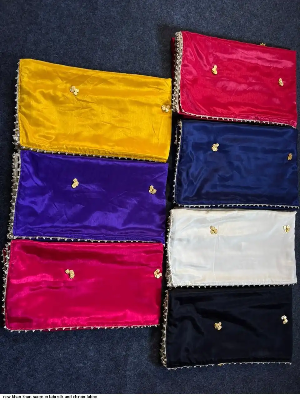 NEW KHAN KHAN SAREE IN TABI SILK AND CHINON FABRIC