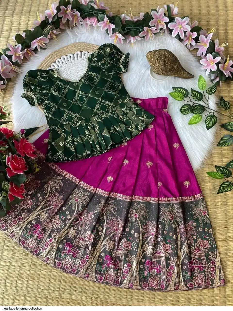 NILON DOLA SILK WITH ZARI DESIGN LEHENGA CHOLI B