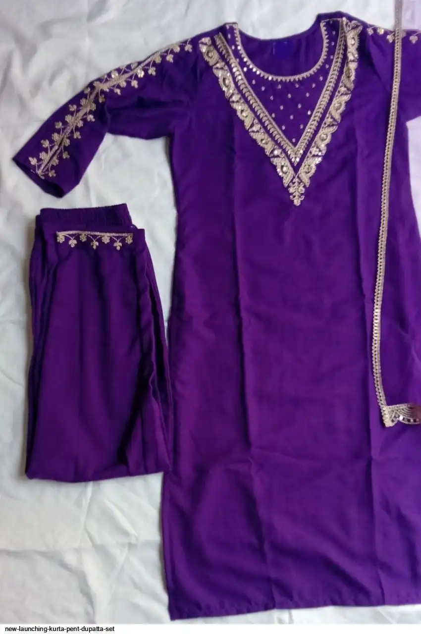 NEW LAUNCHING KURTA PENT DUPATTA SET A