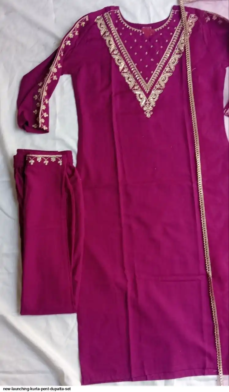 NEW LAUNCHING KURTA PENT DUPATTA SET E