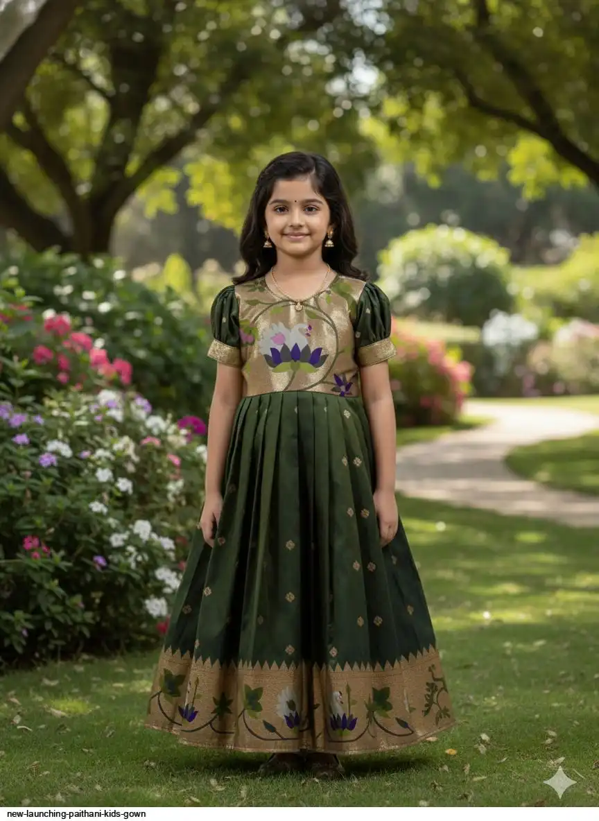 NEW LAUNCHING PAITHANI KIDS GOWN 2