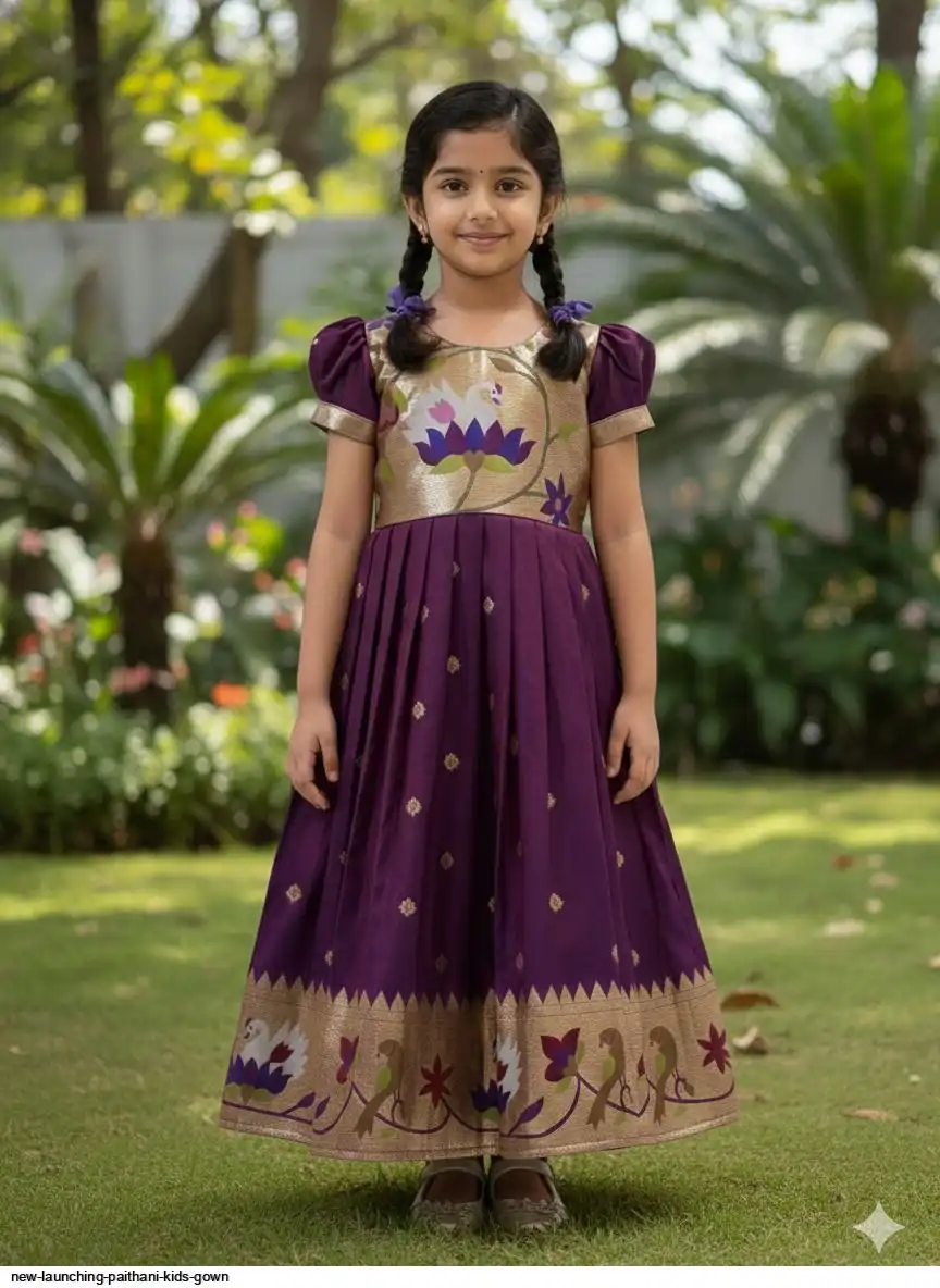 NEW LAUNCHING PAITHANI KIDS GOWN 4