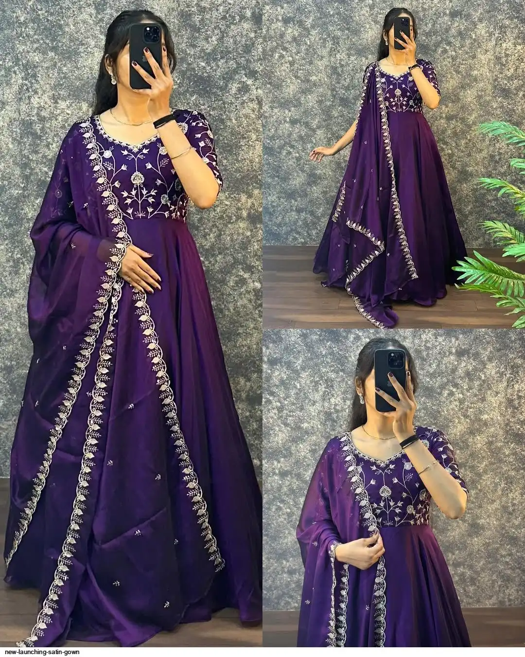 NEW LAUNCHING SATIN GOWN A