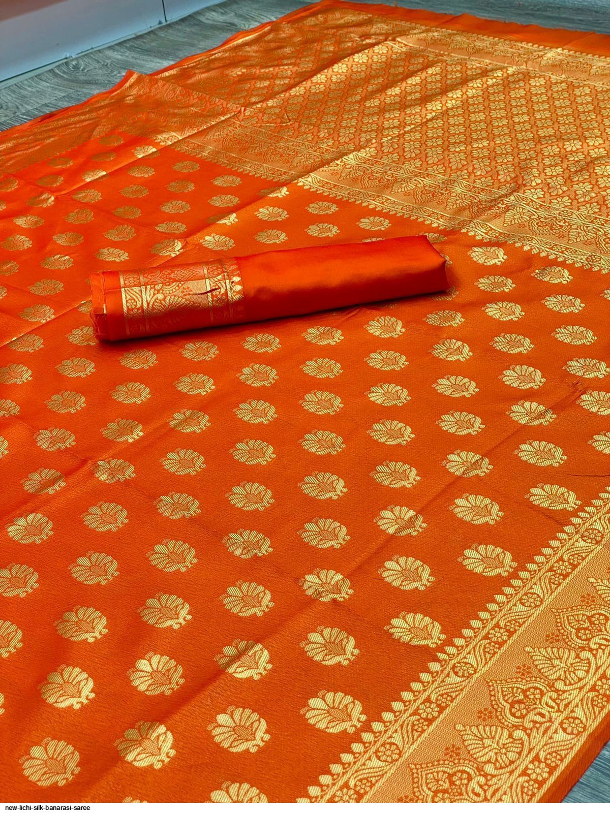 NEW LICHI SILK BANARASI SAREE I
