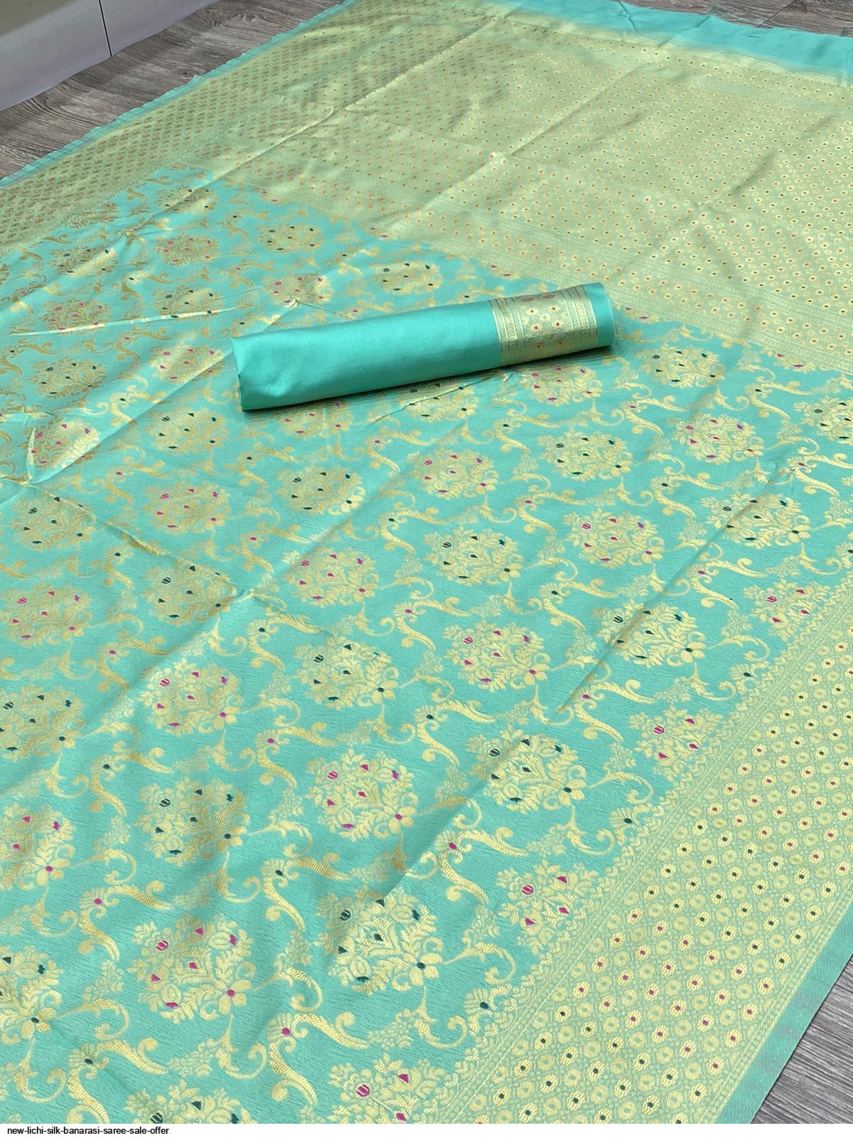NEW LICHI SILK BANARASI SAREE SALE OFFER G